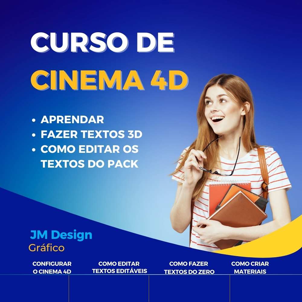 Curso de Cinema 4D- para criação de textos 3D